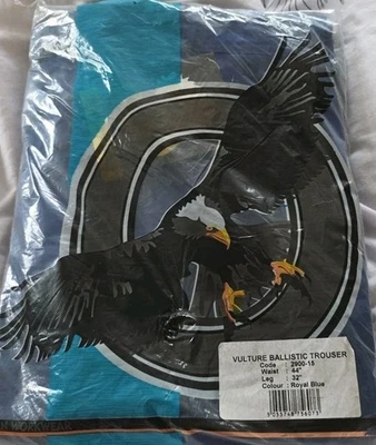 ✅ Orn Vulture Ballistic Combat Cargo Work Trousers 44" x 32" 2900-15 ROYAL BLUE  - Image 1 of 4