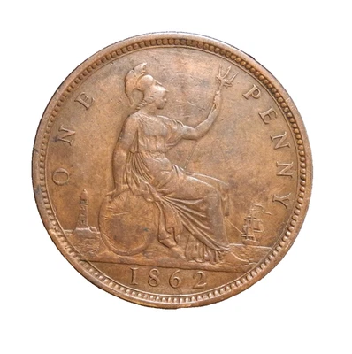 Venda ecológica de um centavo na Grã-Bretanha 1862 - Imagem 1 de 2