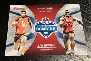 2012 Bowman Andrew Luck & Cam Newton Scouting Combine - Picture 1 of 2