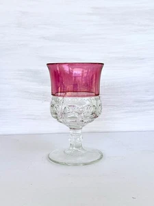 "Corona Kings de vidrio Indiana roja arándano vintage de Navidad de Acción de Gracias 4,5""" - Imagen 1 de 6