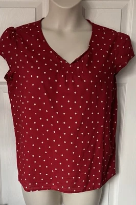 Seasalt Red Spot Garden Gate Top ~ Size 14 - Image 1 of 4