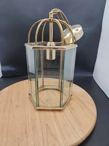 Hallway entrance cloakroom/stables brass vintage style modern electric Lantern - Picture 1 of 8