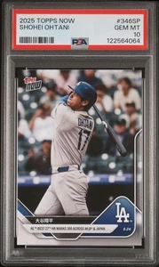 PSA 10 2025 Topps Now Shohei Ohtani #346SP Kanji Los Angeles Dodgers POP 1 - Picture 1 of 2