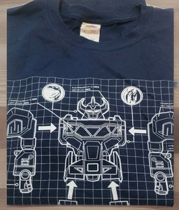 Erwachsene Unisex Large MIGHTY MORPHIN POWER RANGERS Megazord Grafik T-Shirt, neu - Bild 1 von 3