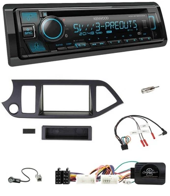 Kenwood Bluetooth USB CD Lenkrad DAB Autoradio für Kia Picanto ab 2011 Start-Sto - Bild 1 von 4