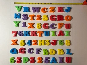 58 Playskool Vintage 1995 Magnetic Refrigerator Magnet Alphabet Letters Braille - Picture 1 of 18