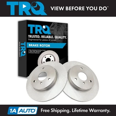 TRQ Front Brake Rotors Set Solid For 2008-2015 Smart Fortwo - Изображение 1 из 4