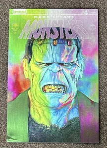 Mark Spears Monsters #4 copertura in metallo ammaccatura inferiore sinistra variante copertina Frankenstein - Foto 1 di 2