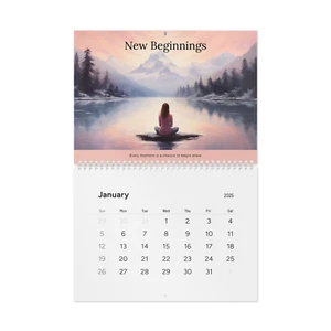 Zen and Peace 2025 Wall Calendar – Inspirational Mindfulness Quotes - Picture 1 of 10