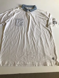 Camisa Polo de Golf Linksoul Para Hombres XL Blanca S/S Beaver Creek Club de Golf - Imagen 1 de 8