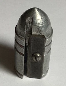 VINTAGE METAL FIGURAL BULLET SHAPED PENCIL SHARPENER ATOMIC AGE - Picture 1 of 7