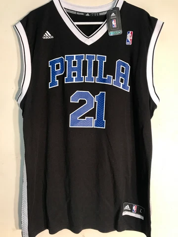 Adidas NBA Jersey Philadelphia 76ers Joel Embiid Black Alt sz 2X Cover