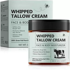 Whipped Tallow Cream 120G | Deep Hydration & Nourishment | 100% Grass-Fed Beef T - Picture 1 of 9