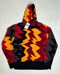 Jordan Hoodie Flight MVP AOP Red Yellow Gray FB7014-619 Men’s Size M - Picture 1 of 8