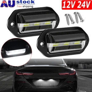 2X LED License Number Plate Light White Lamps for Truck SUV Trailer Lorry 12/24V - Picture 1 of 13