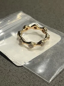 New Authentic Pandora Rose Modern LovePods Pave Ring 187295CZ 48/4.5 - Picture 1 of 3