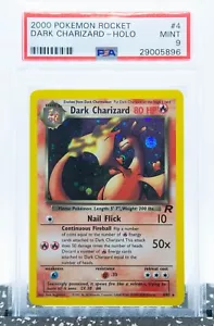 PSA 9 DARK CHARIZARD 4/82 Holo Rare Team Rocket 2000 WOTC - Pokemon Card - Picture 1 of 3