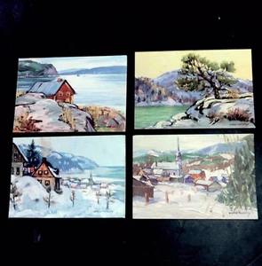 Canada / Québec Lot 4 Cartes Postale signé artiste André Morency / Lot N°6 - Picture 1 of 2