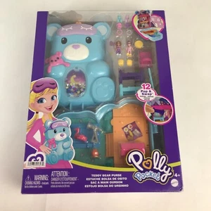 Polly Pocket Teddy Bear Purse Compact Wearable Playset Doll Figure Children Toy - Picture 1 of 8