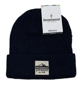 Para hombres SMARTWOOL Azul Marino Oscuro Tejido Gorro Logo Lana + NUEVO NUEVO CON ETIQUETAS ¡Nuevo Nuevo Con Etiquetas Nuevo Con Etiquetas! - Imagen 1 de 3