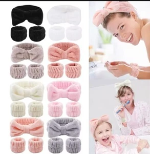 Spa Headband & wrist bands 3pc set pink - Picture 1 of 2