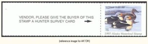 D2K Alaska Duck Stamp 1997 $5.00 Hunter w/tab - Picture 1 of 1