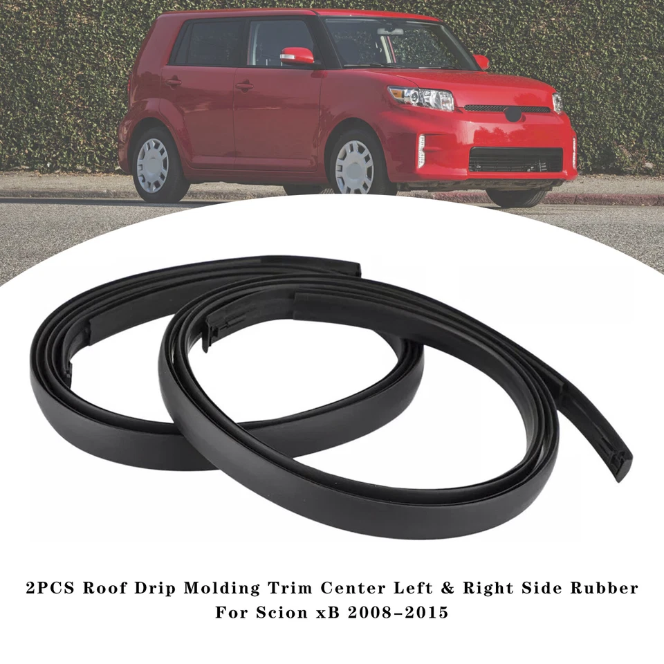 2PCS Roof Drip Molding Trim Center Rubber For  Scion xB 2008-2015 US - Image 1 of 4