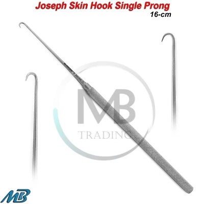 Joseph Skin Hook Single Prong Dermal Retractor 16cm Surgical Single End Tools - Image 1 of 4