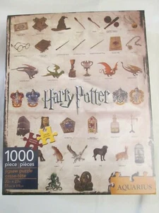 Harry Potter Icons 1000 Jigsaw Piece Puzzle Aquarius New Sealed in Box 20" X 27" - Imagen 1 de 4