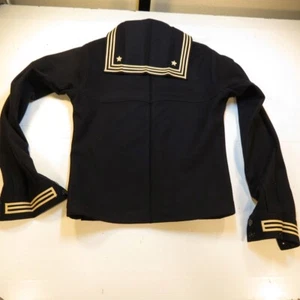 CAMICIA UNIFORME LANA MARINAIO VINTAGE DRAGO RICAMO WW2 CRACKER JACK S - Foto 1 di 9