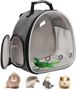 Guinea Pig Backpack Carrier, Space Capsule Clear Bubble Window Small Animal Rept - Picture 1 of 6