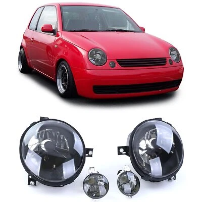 Faro proiettore + frecce in vetro trasparente nero per vw lupo 98-05 - Immagine 1 di 4
