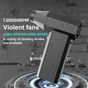 High Power Jet Fan Violent Turbo Fan Mini USB Air Blower Duster 52m/s Wind Speed - Picture 1 of 12