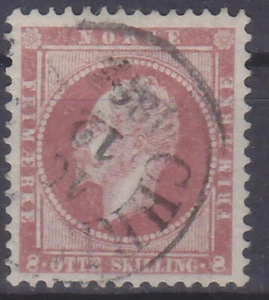 NORGE - 1856 EDICIÓN DEFINITIVA REY OSKAR I Mi.5 - usado - ¡LUJO!¡! - Imagen 1 de 1