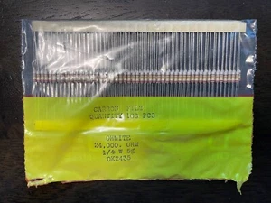 100 pcs of Ohmite 24k Ohm Carbon Film Resistor 1/4W 5% Axial NOS USA Fast Ship - Picture 1 of 1