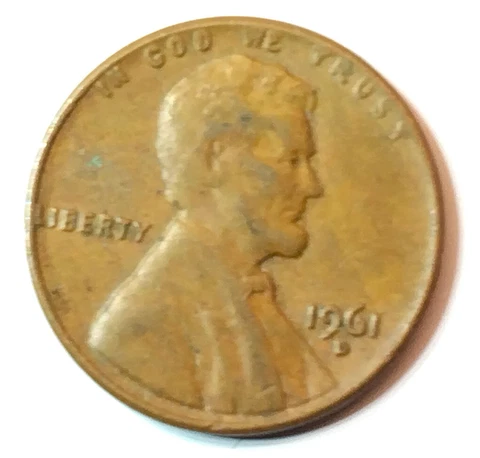 1961 D Lincoln Penny L edge error Rare Coin Cover