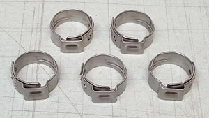 Lot of 5 OEM Vespa Piaggio Hose Clamps CM001914 Genuine *NEW* - Foto 1 di 2