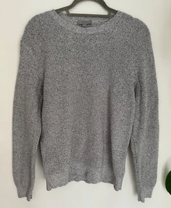 COS Light Grey Size Medium Cotton Ribbed Fleck Knit Jumper Pullover Sweater - Picture 1 of 5