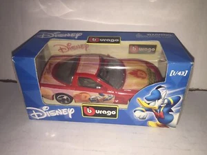 Bburago Disney 1/43 CHEVROLET CORVETTE - DONALD DUCK Diecast CAR MIB - Picture 1 of 1