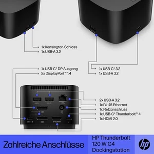 HP Thunderbolt Dock G4 120W Dockingstation USB-C inkl. Netzteil 120W - RL - Bild 1 von 6