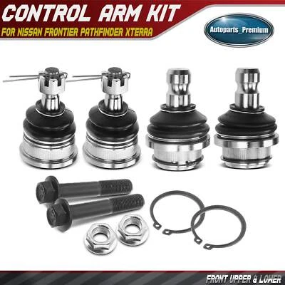 4x rótula delantera superior e inferior para Nissan Frontier 2005-2018 Pathfinder Xterra Foto 1 de 4
