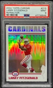 2004 Topps Chrome Refractor #215 Larry Fitzgerald Rookie RC - PSA 9 MINT - Picture 1 of 2