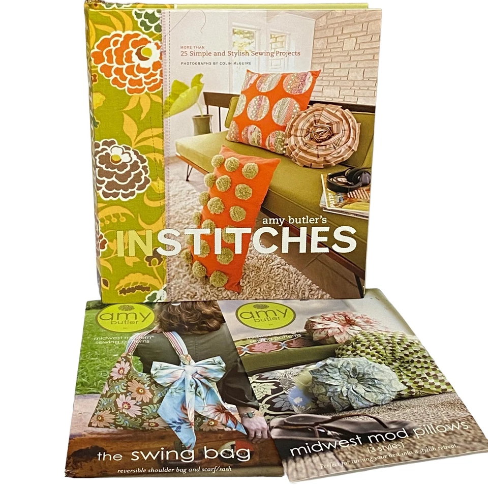 Amy Butler In Stitches Book + Midwest Modern Sewing Patterns Lot - Image 1 of 4