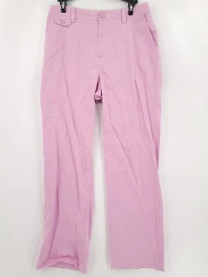 Calça Reta Cappagallo Feminina Adulto Tamanho 8 Reg Rosa Algodão Elástico - Imagem 1 de 4