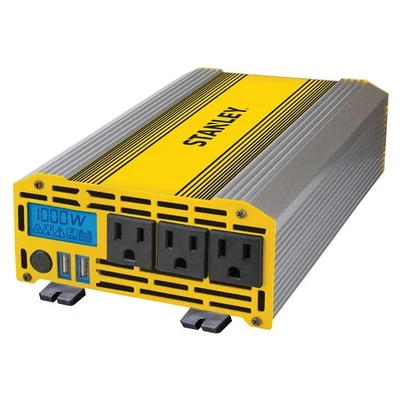3-AC Outlet and 2-USB Port 1,000-Continuous-Watt Vehicle Power Inverter with... - Image 1 of 4