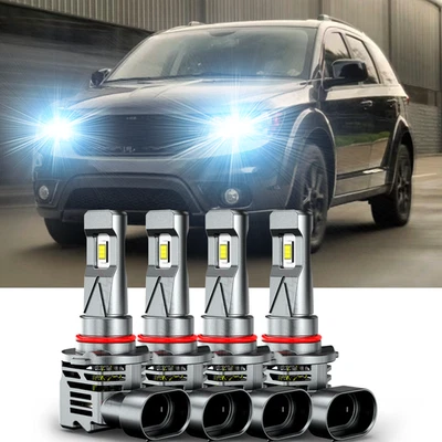 Faros LED utilitarios deportivos de 4 puertas 2009-2019 para Dodge Journey bombillas de haz alto/bajo Foto 1 de 4