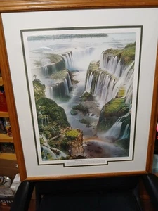 Large Loyal H "BUD" Chapman INFAMOUS GOLF HOLE PRINT Wood Framed Signed 24"x 30" - Picture 1 of 8