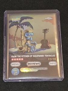 2025 Topps Chrome SpongeBob Kelp Reviews Squidward's Souffle Black Ref /10 BB-14 - Picture 1 of 2
