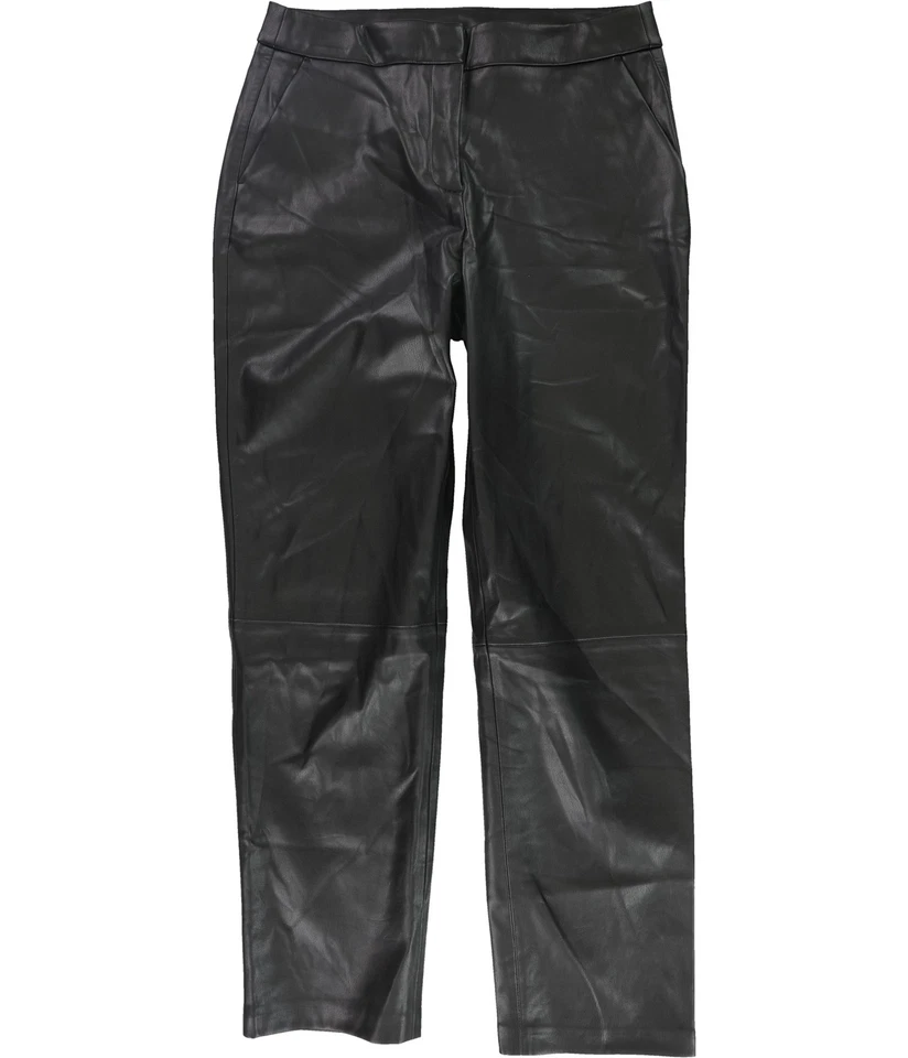 Alfani Womens Faux-Leather Casual Trouser Pants - Image 1 of 1