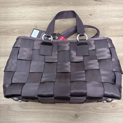 Harveys Seatbelt Carriage Ring Tote Satchel Brown NWT Recycled Seatbelt Bag - Image 1 of 4